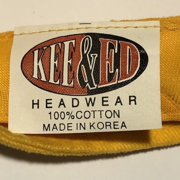 Vintage Kee And Ed Yellow Embroidered Catalina Island Adjustable Golf Visor Hat - Picture 8 of 11
